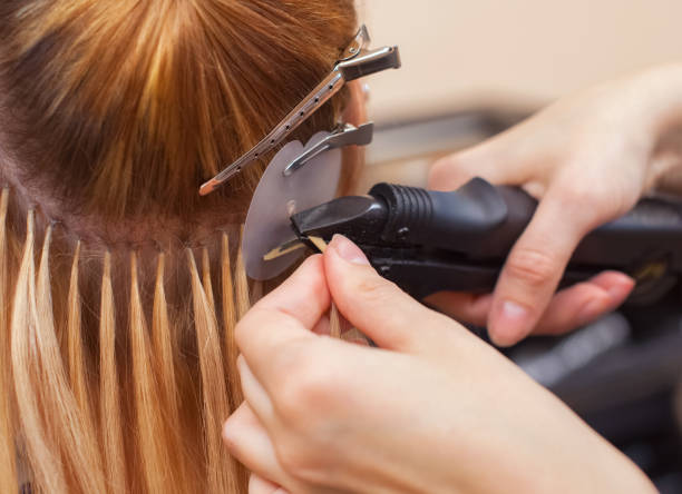 Cosmetologists are certified and prepared to place hair extensions