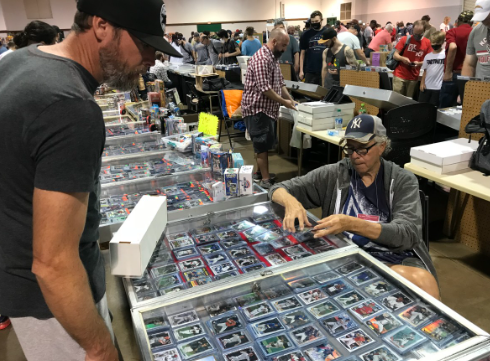 Experience a sheet of Background at a North Carolina Card Show